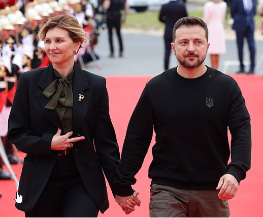 Olena Zelenska and Volodymyr Zelensky