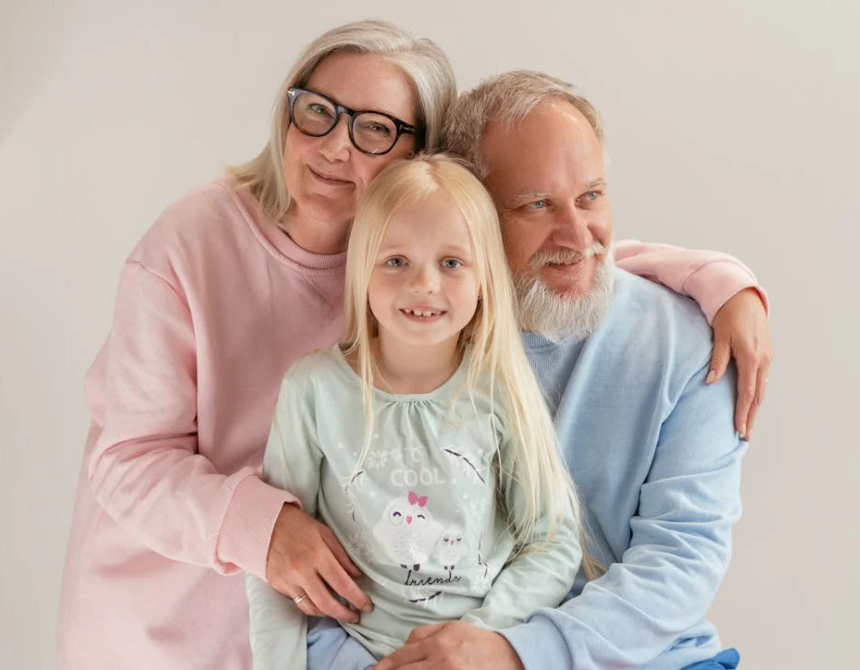 Grandparents and grandchild